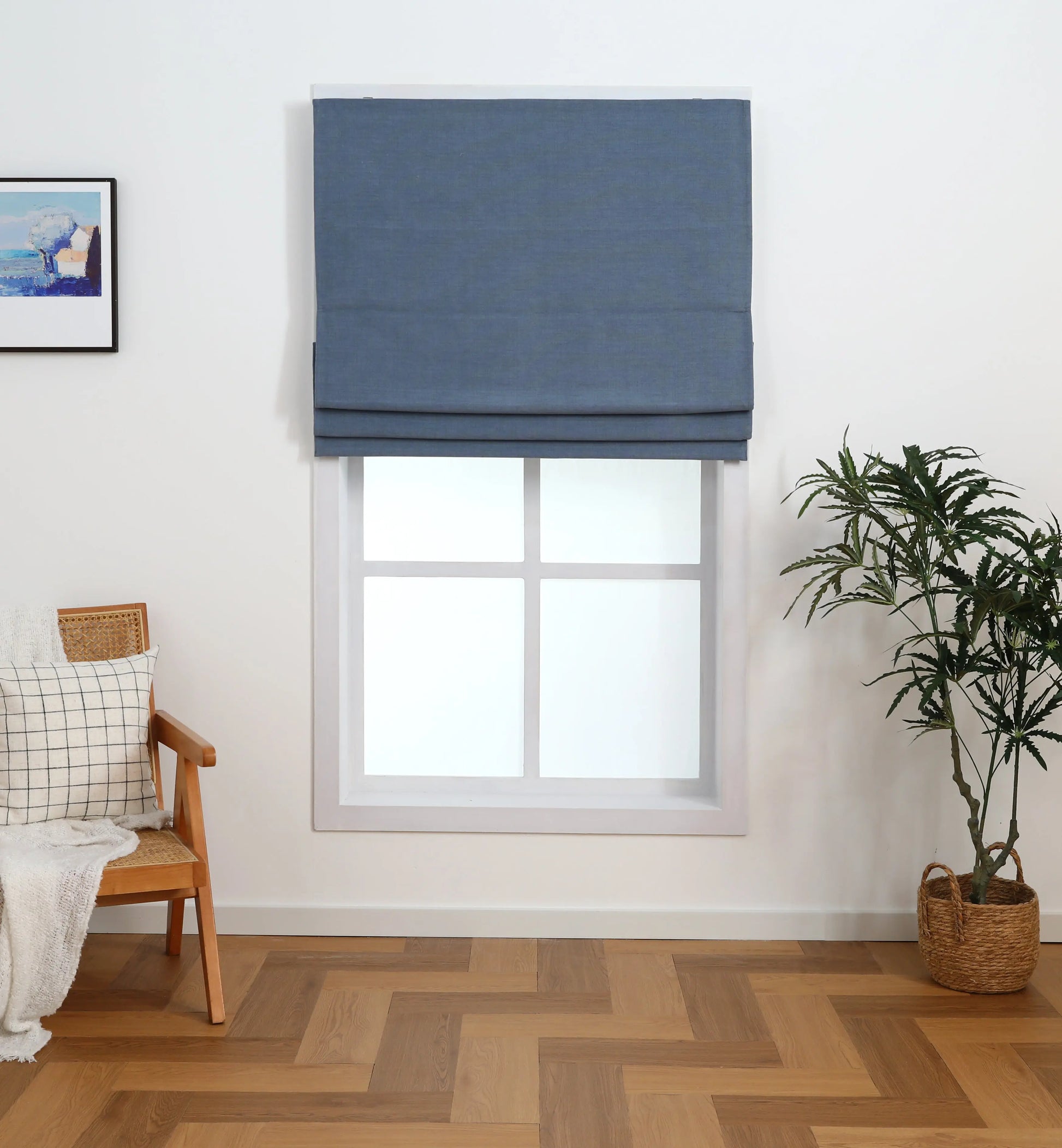 Lancaster Cordless Blackout Roman Shade Shadisfy