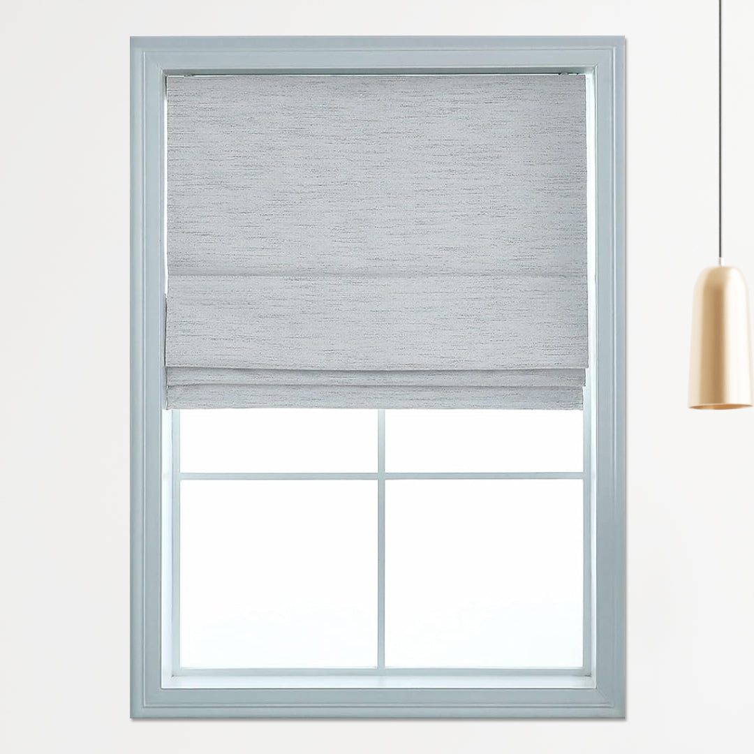 Belmar Washable Cordless Roman Shades,Double Tone Color Jacquard Textured Woven