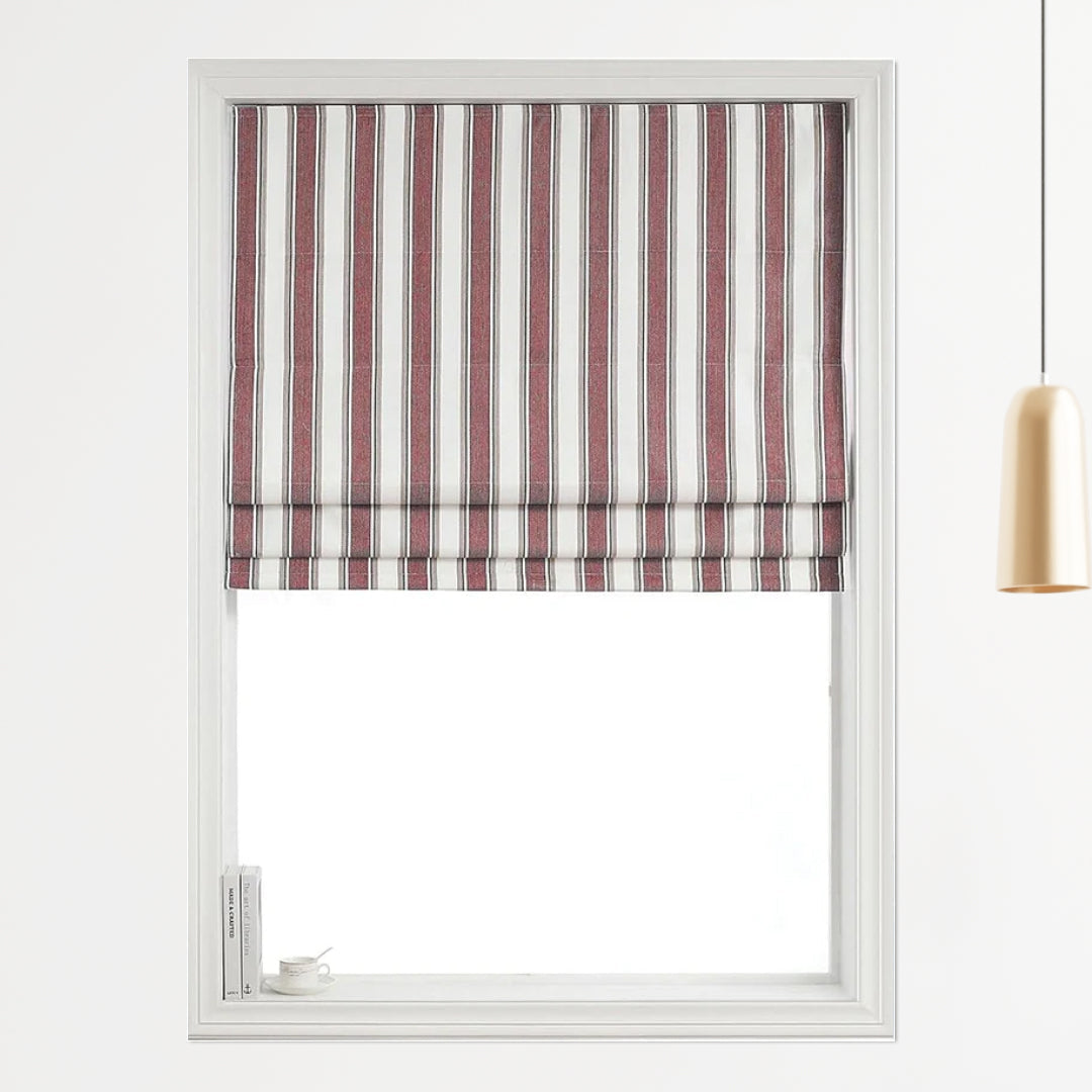 Polyester Brayton 100% Blackout Stripe Roman shade