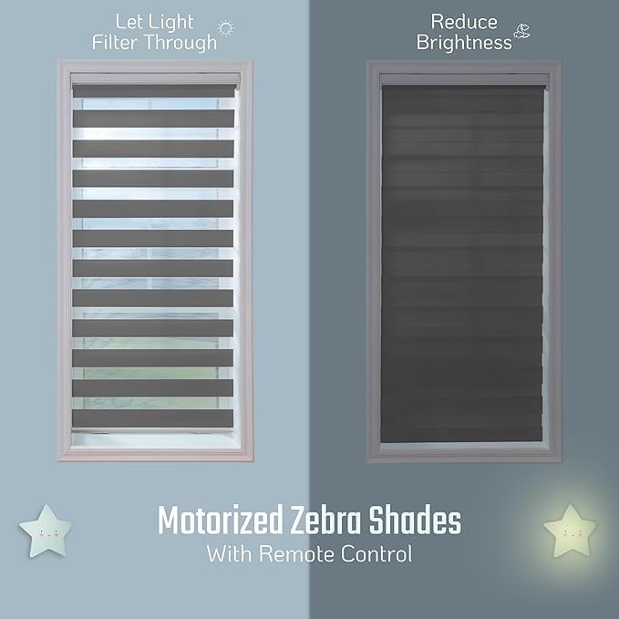 Motorized Zebra Blinds - Remote Control Window Shades