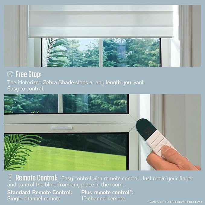 Motorized Zebra Blinds - Remote Control Window Shades