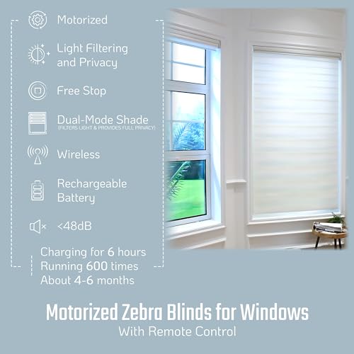 Motorized Zebra Blinds - Remote Control Window Shades