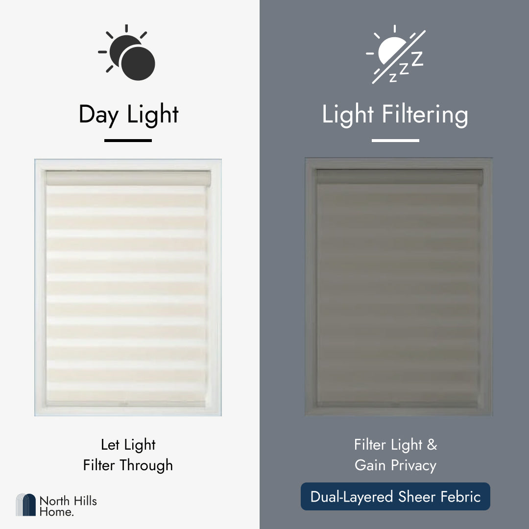 Zebra Blinds - Faux Linen Dual roller blinds
