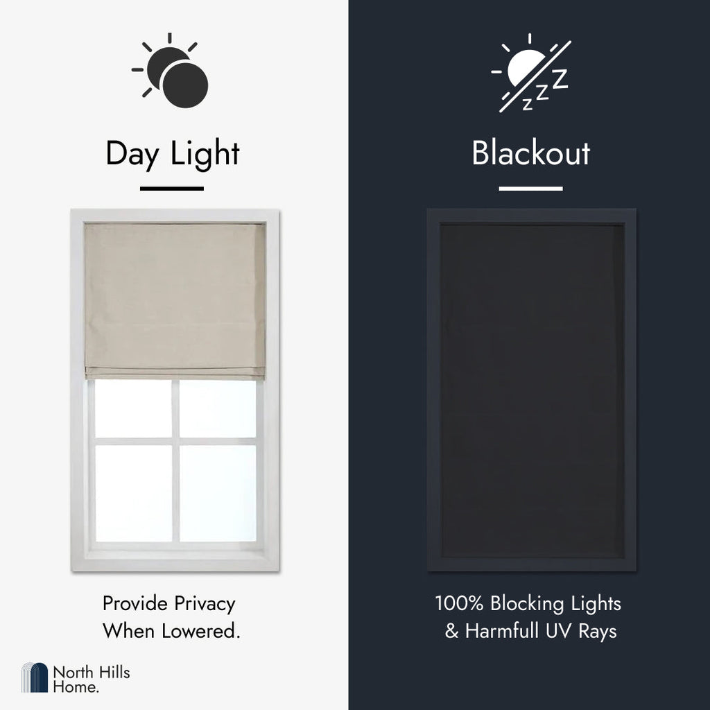 Lancaster Blackout Roman Shade