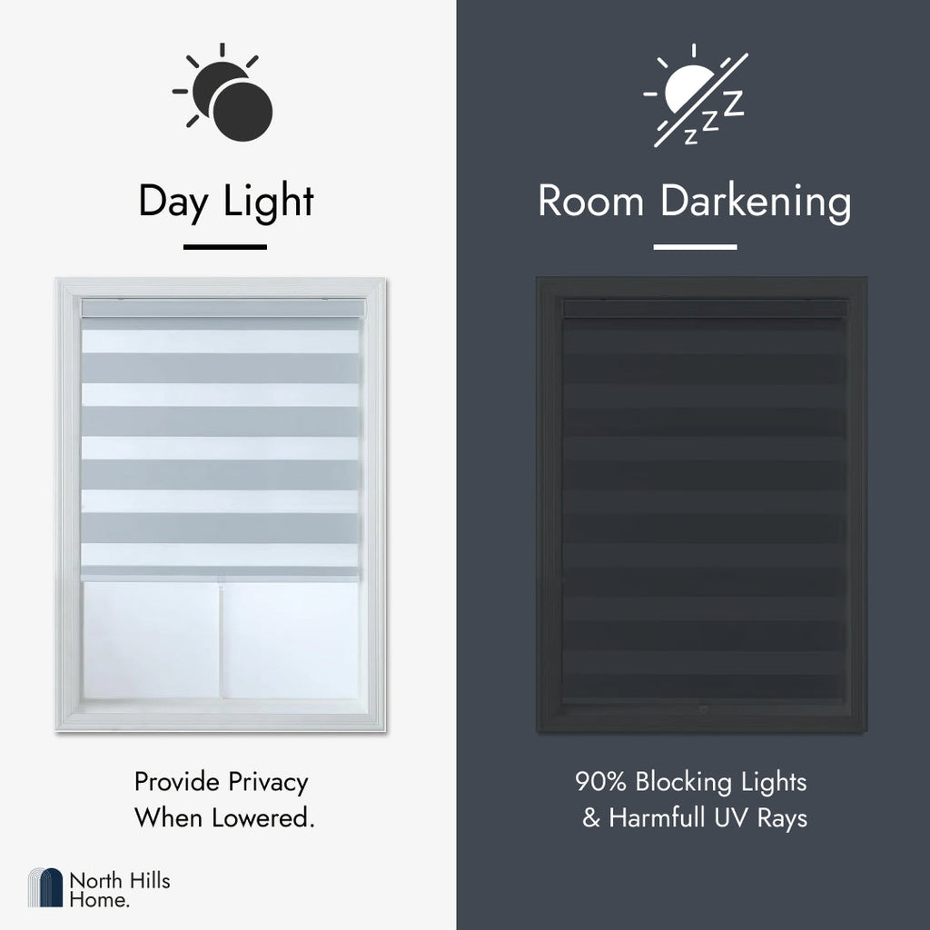 Zebra Blinds - Wide & Thick Stripe Roller Shade