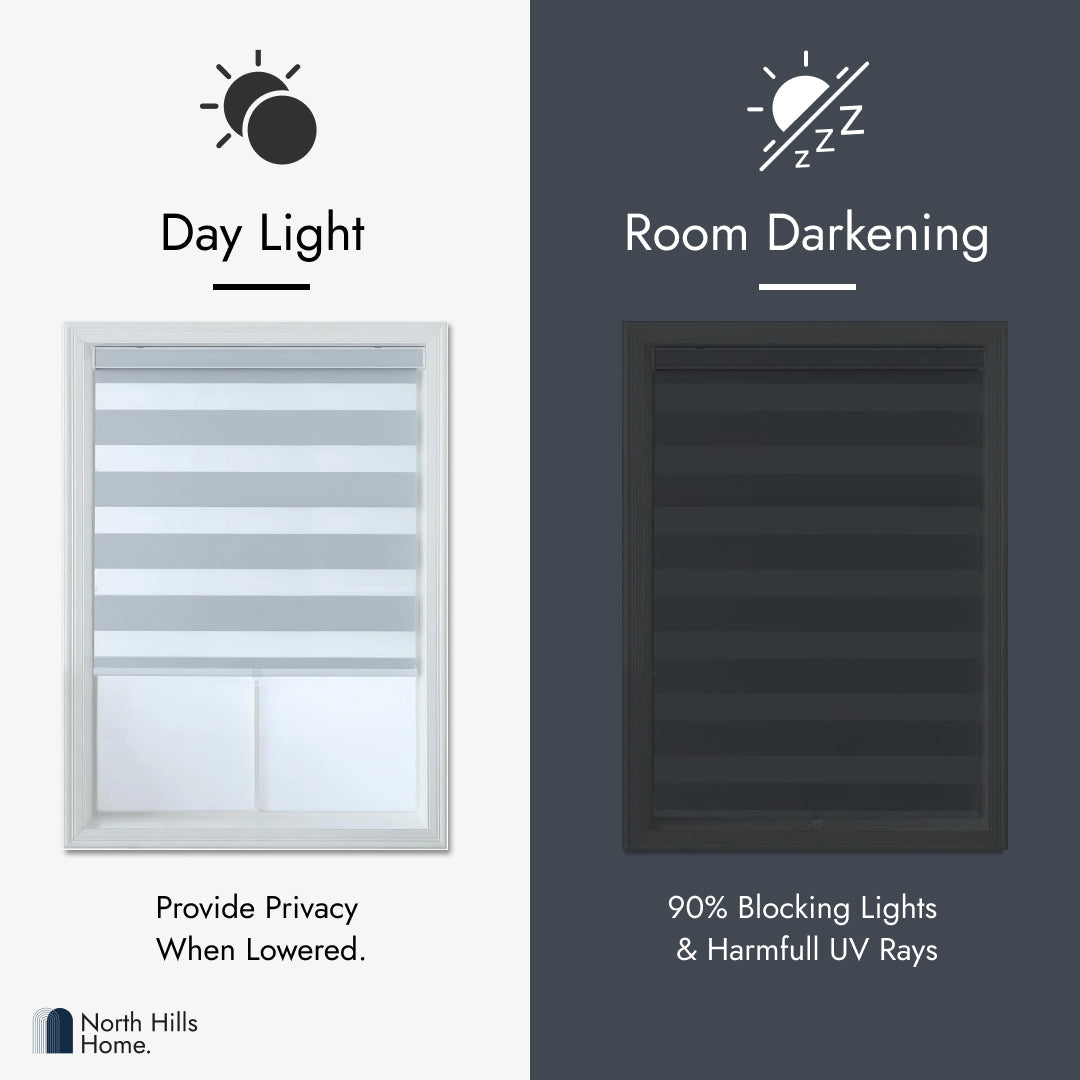 Zebra Blinds - Wide & Thick Stripe Roller Shade