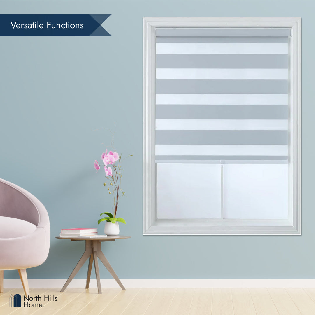 Zebra Blinds - Wide & Thick Stripe Roller Shade