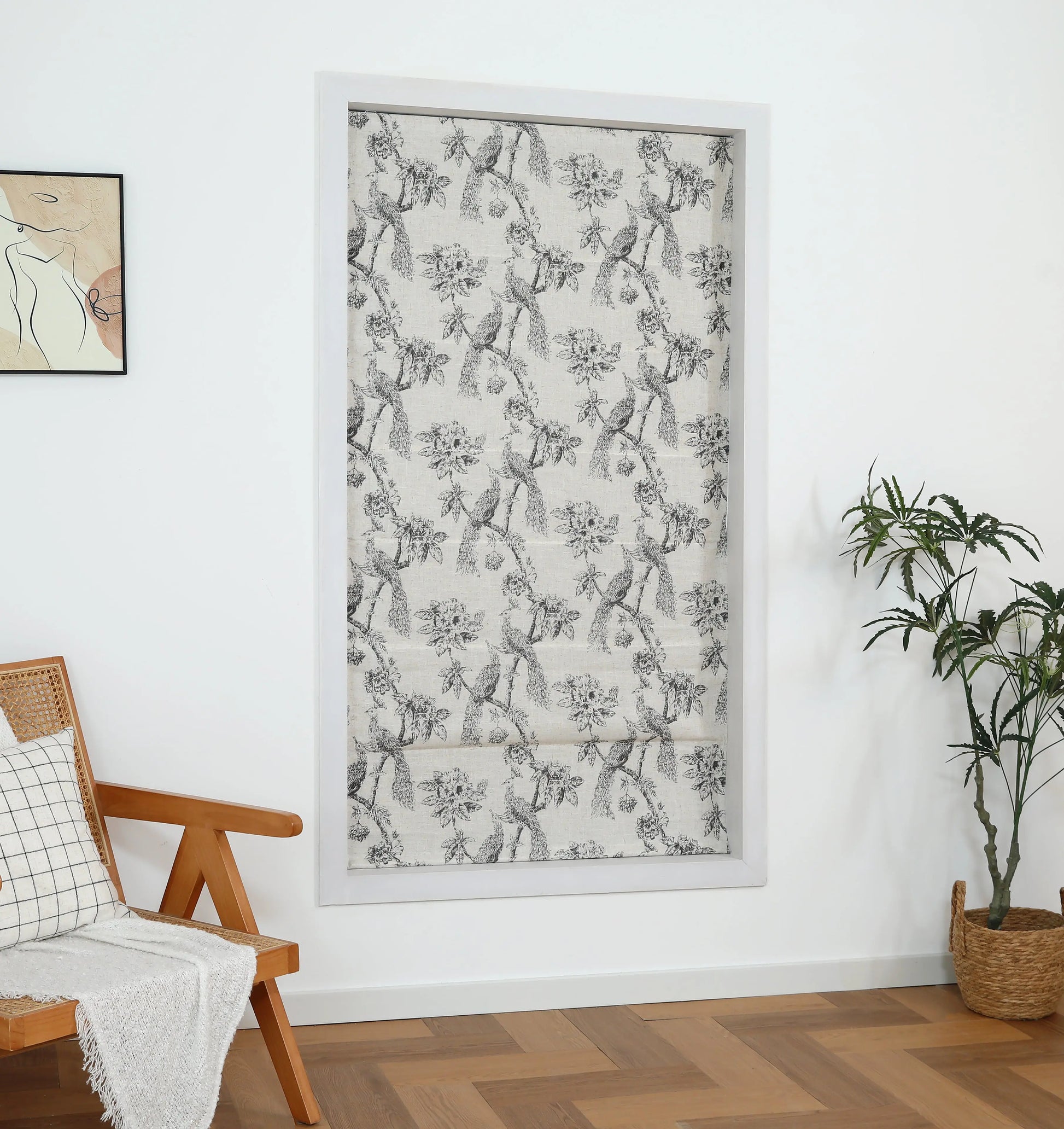 Peacock Cordless Roman Shade Shadisfy