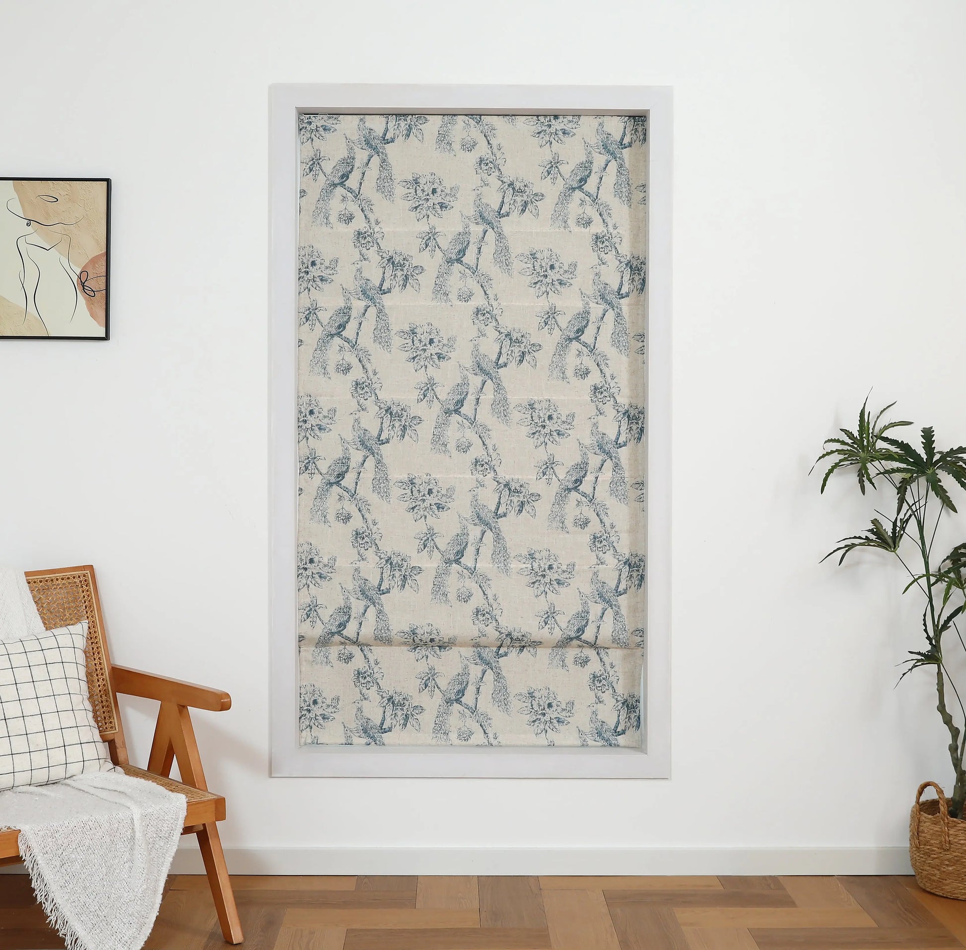 Peacock Cordless Roman Shade Shadisfy