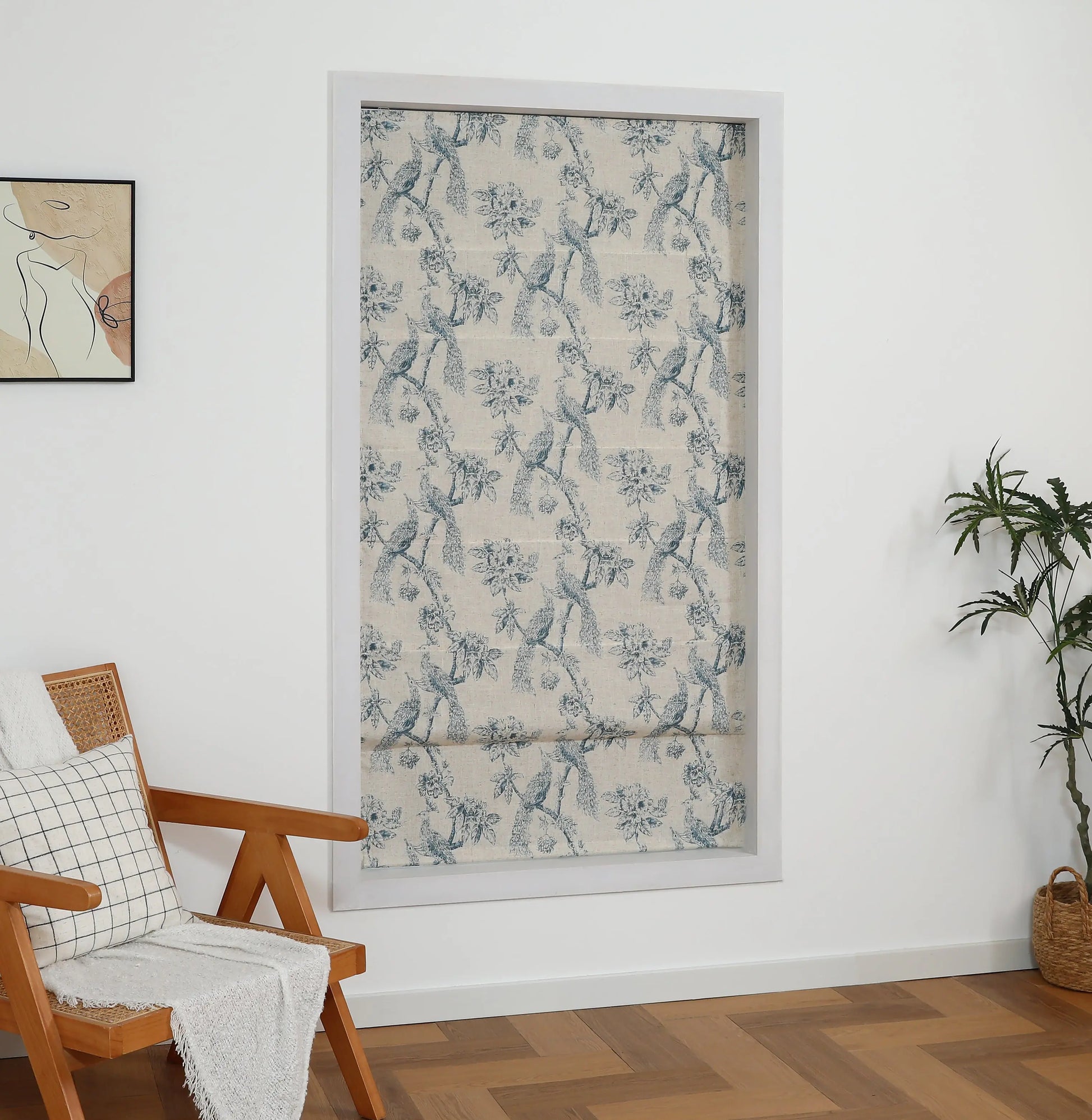 Peacock Cordless Roman Shade Shadisfy
