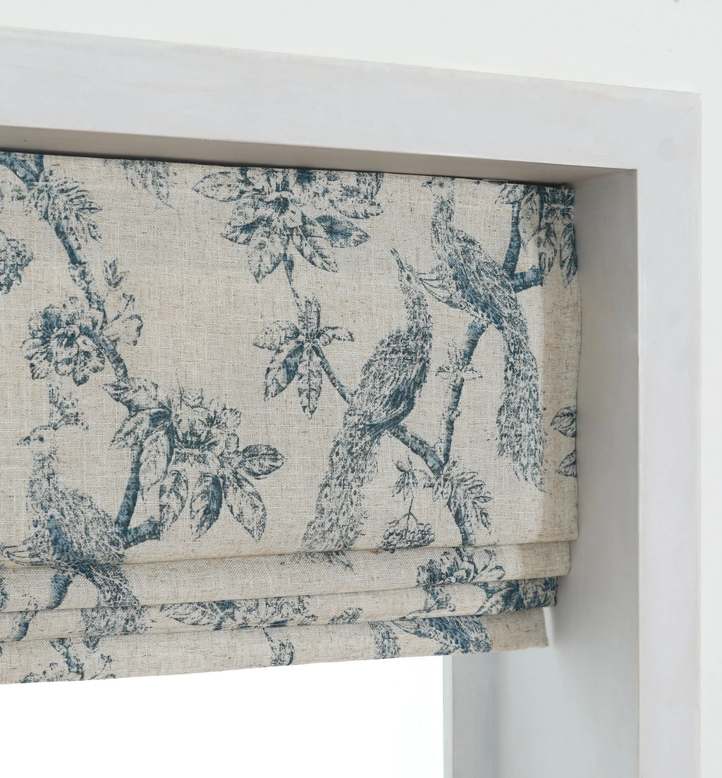 Peacock Cordless Roman Shade Shadisfy