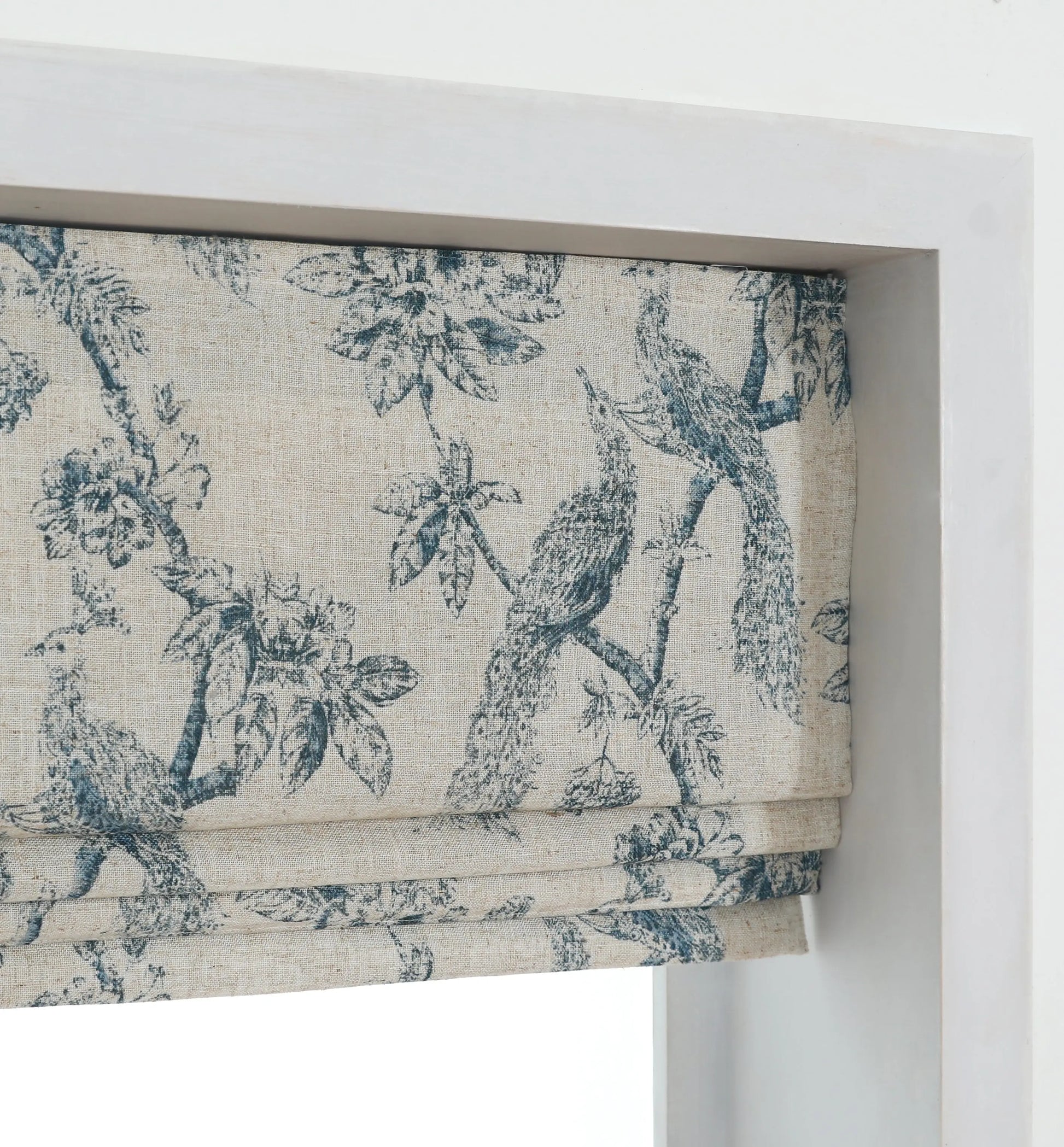 Peacock Cordless Roman Shade Shadisfy