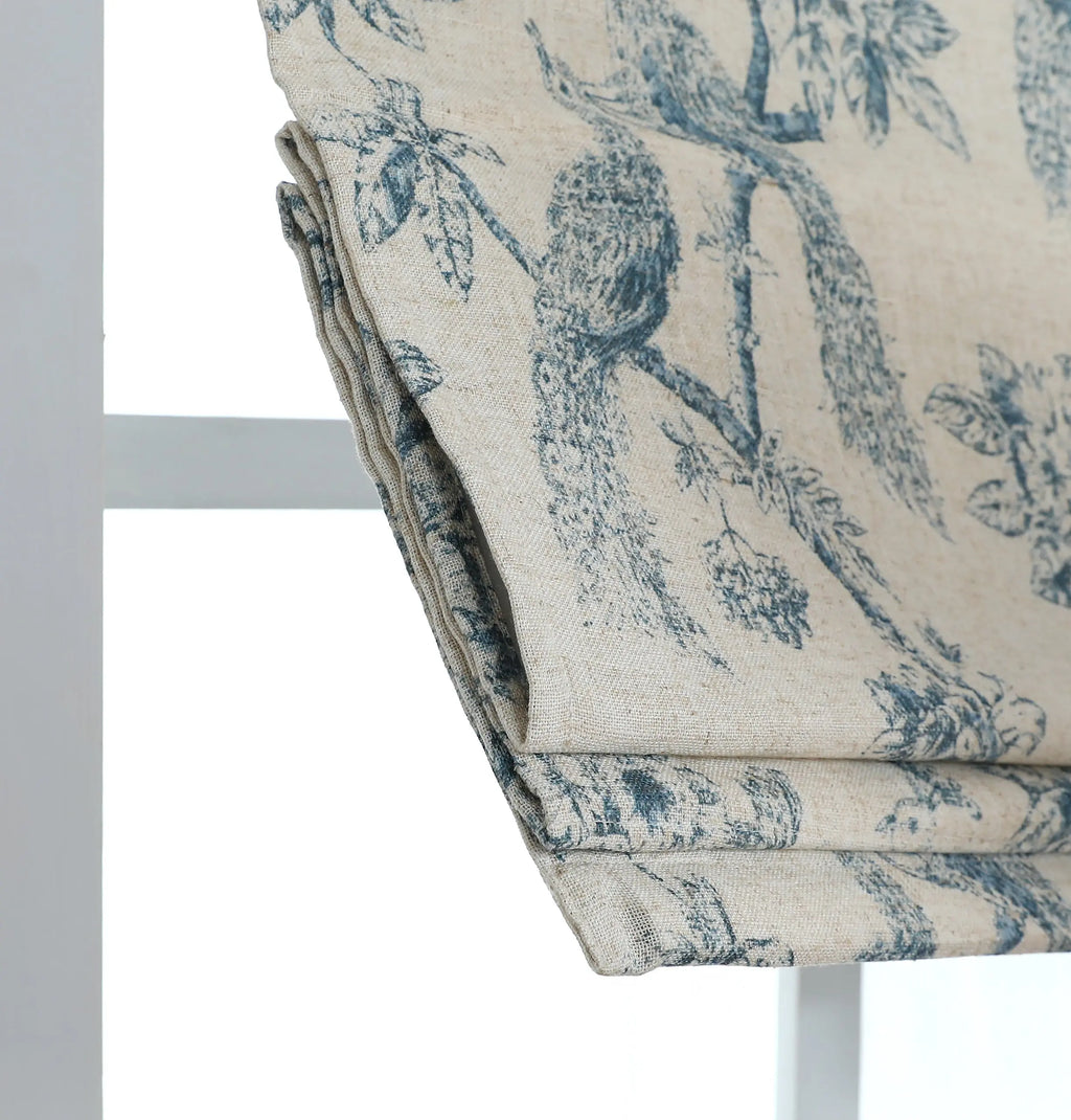 Peacock Cordless Roman Shade Shadisfy