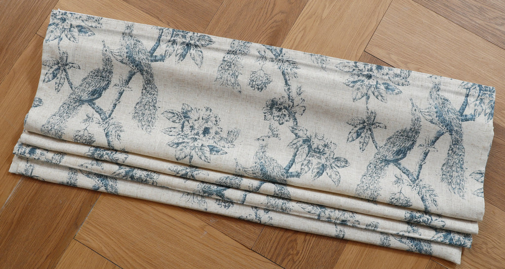 Peacock Cordless Roman Shade Shadisfy