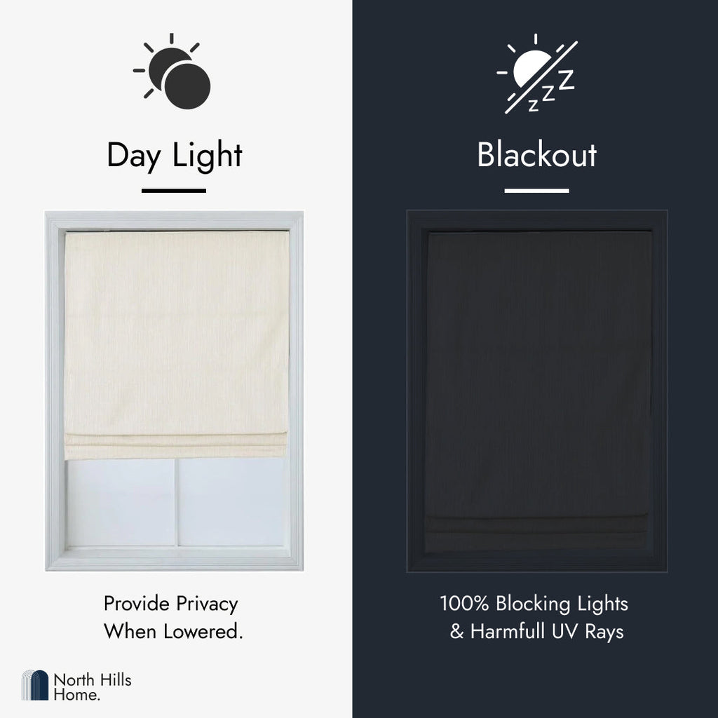 Polyester Pueblo 100% blackout Roman Blind