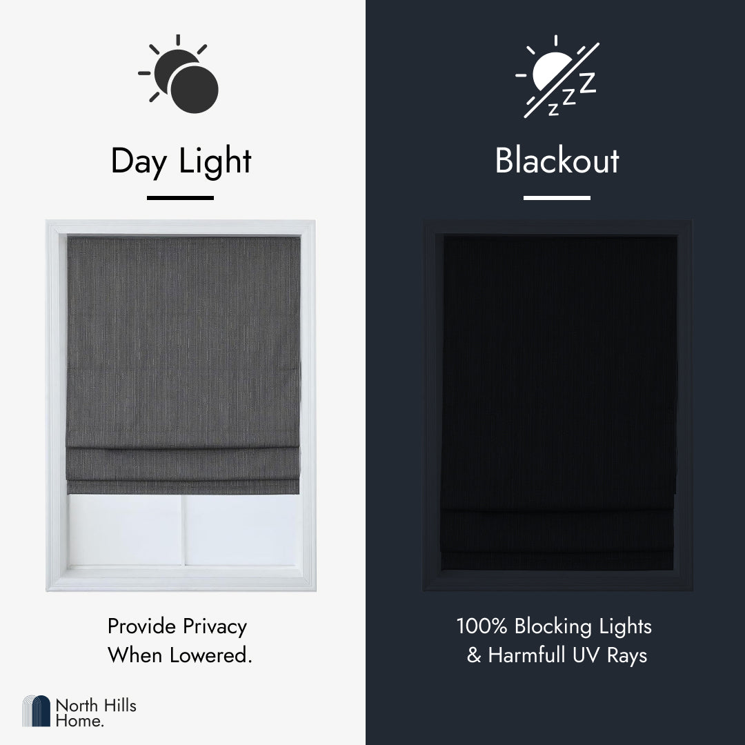 Polyester Pueblo 100% blackout Roman Blind