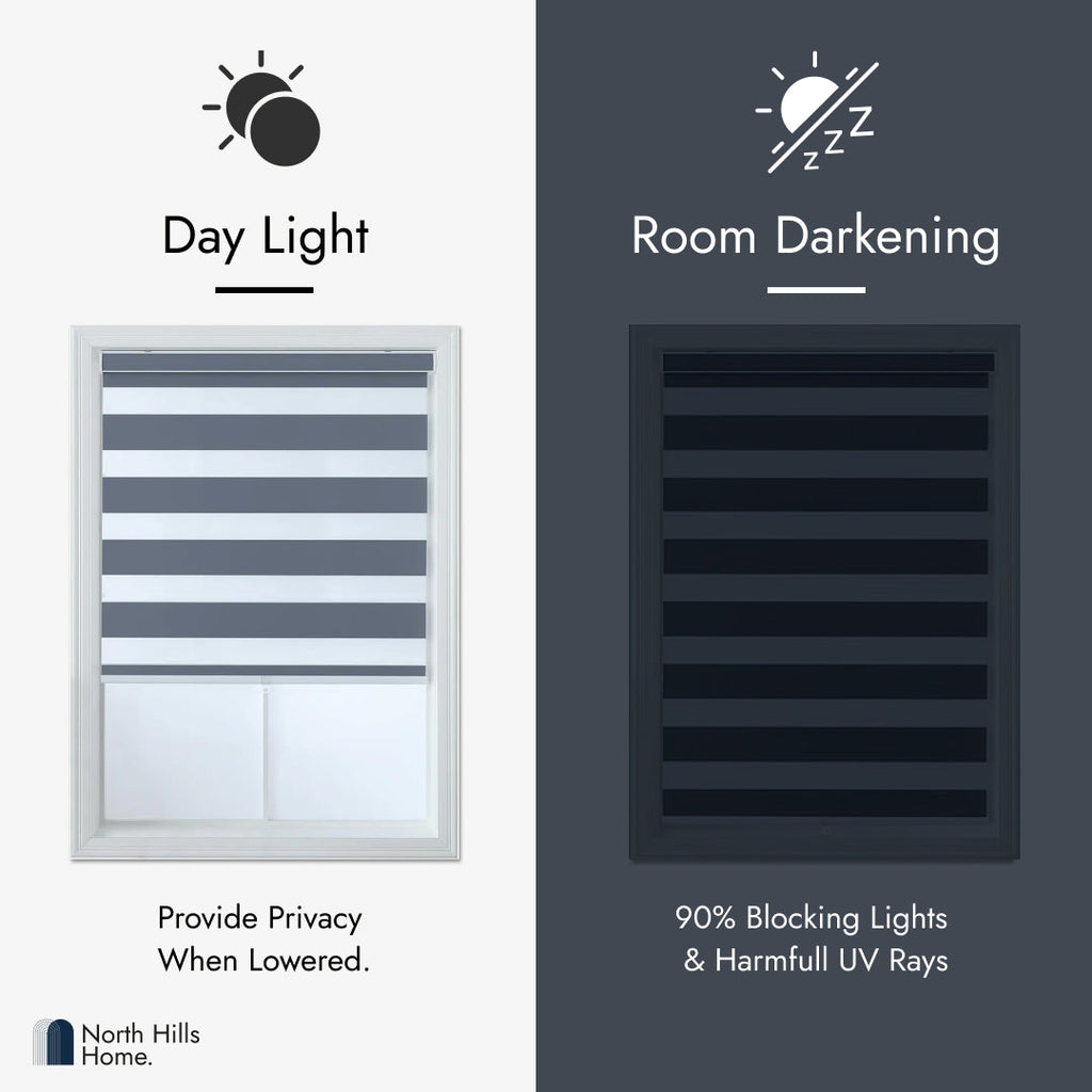 Zebra Blinds - Wide & Thick Stripe Roller Shade