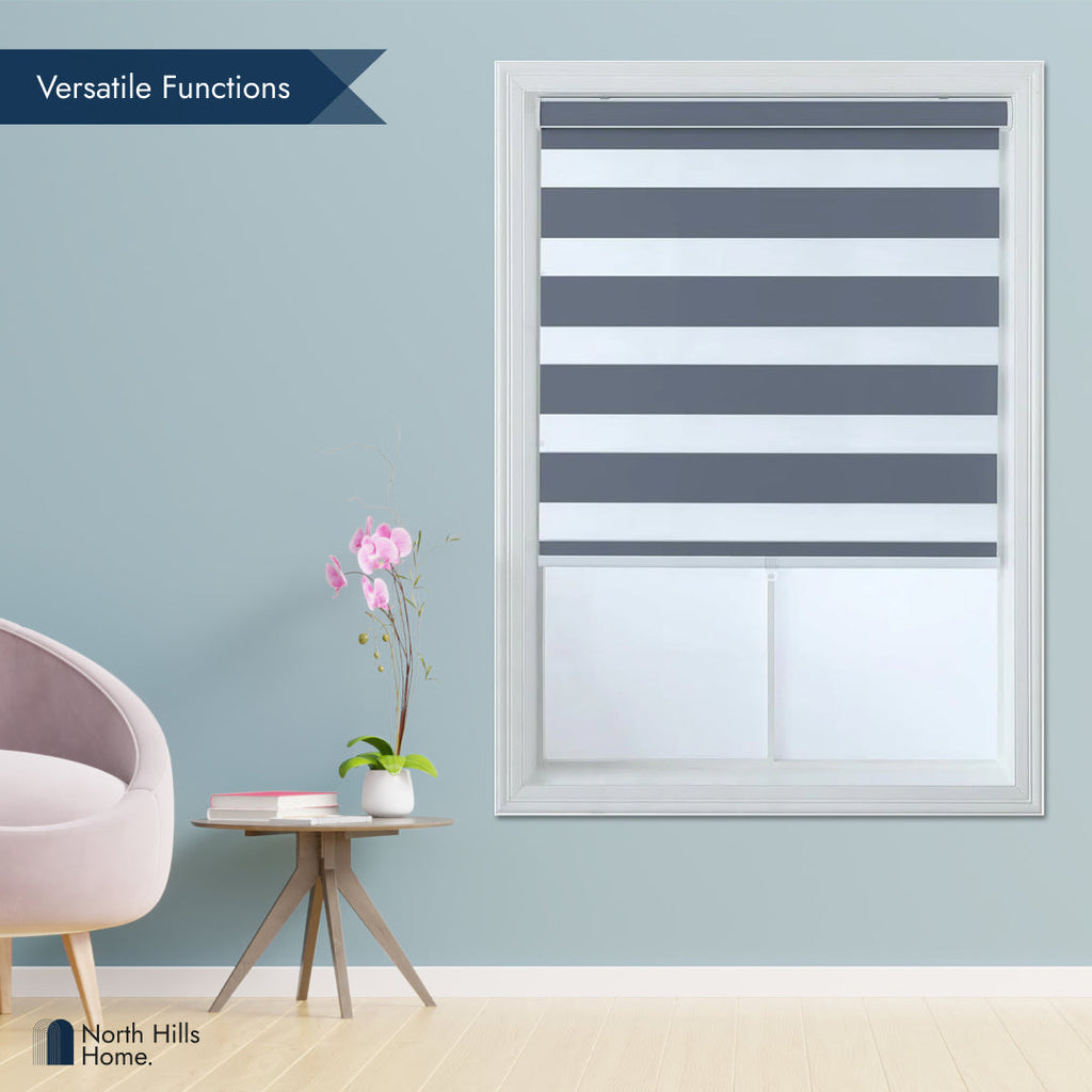 Zebra Blinds - Wide & Thick Stripe Roller Shade