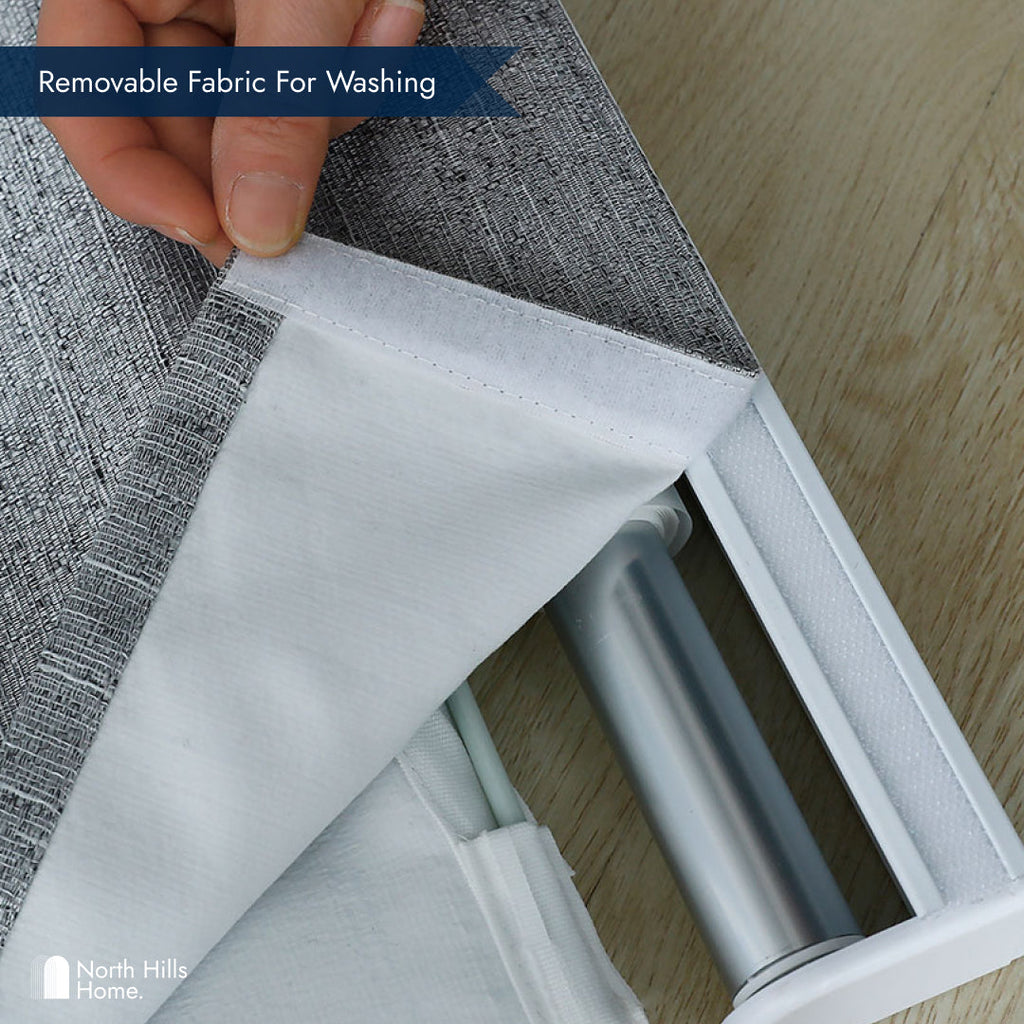 Belmar Washable Cordless Roman Shades,Double Tone Color Jacquard Textured Woven