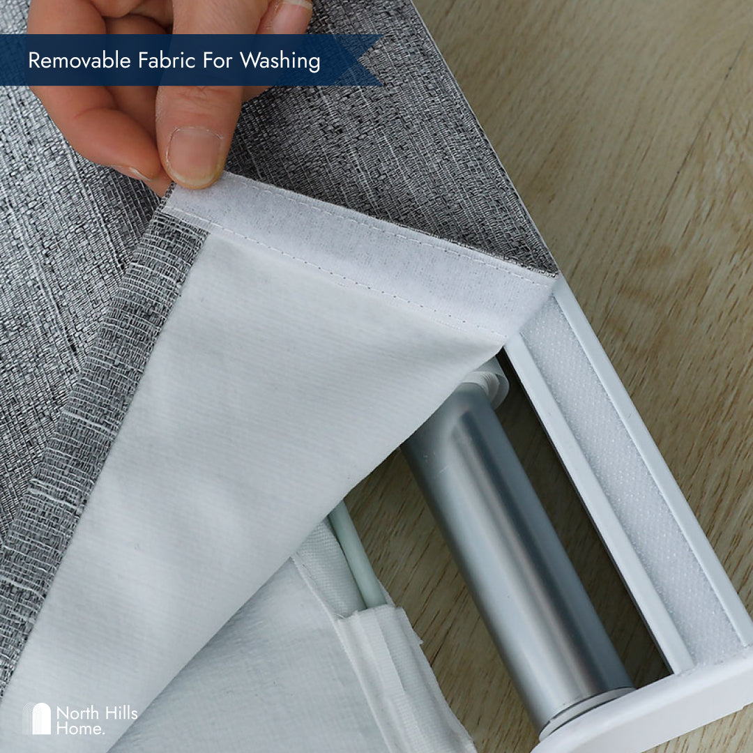 Belmar Washable Cordless Roman Shades,Double Tone Color Jacquard Textured Woven
