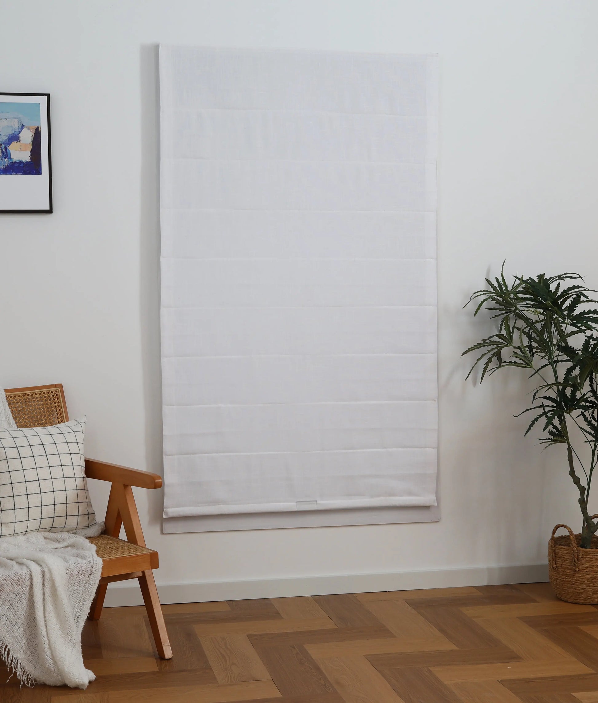 Linen Bliss Cordless Roman Shade North Hills Home