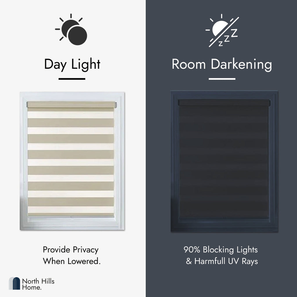 Zebra Blinds - Wide & Thick Stripe Roller Shade
