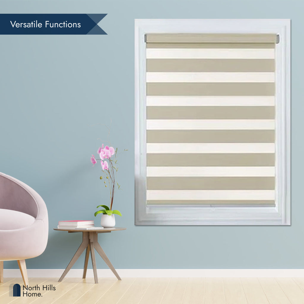 Zebra Blinds - Wide & Thick Stripe Roller Shade