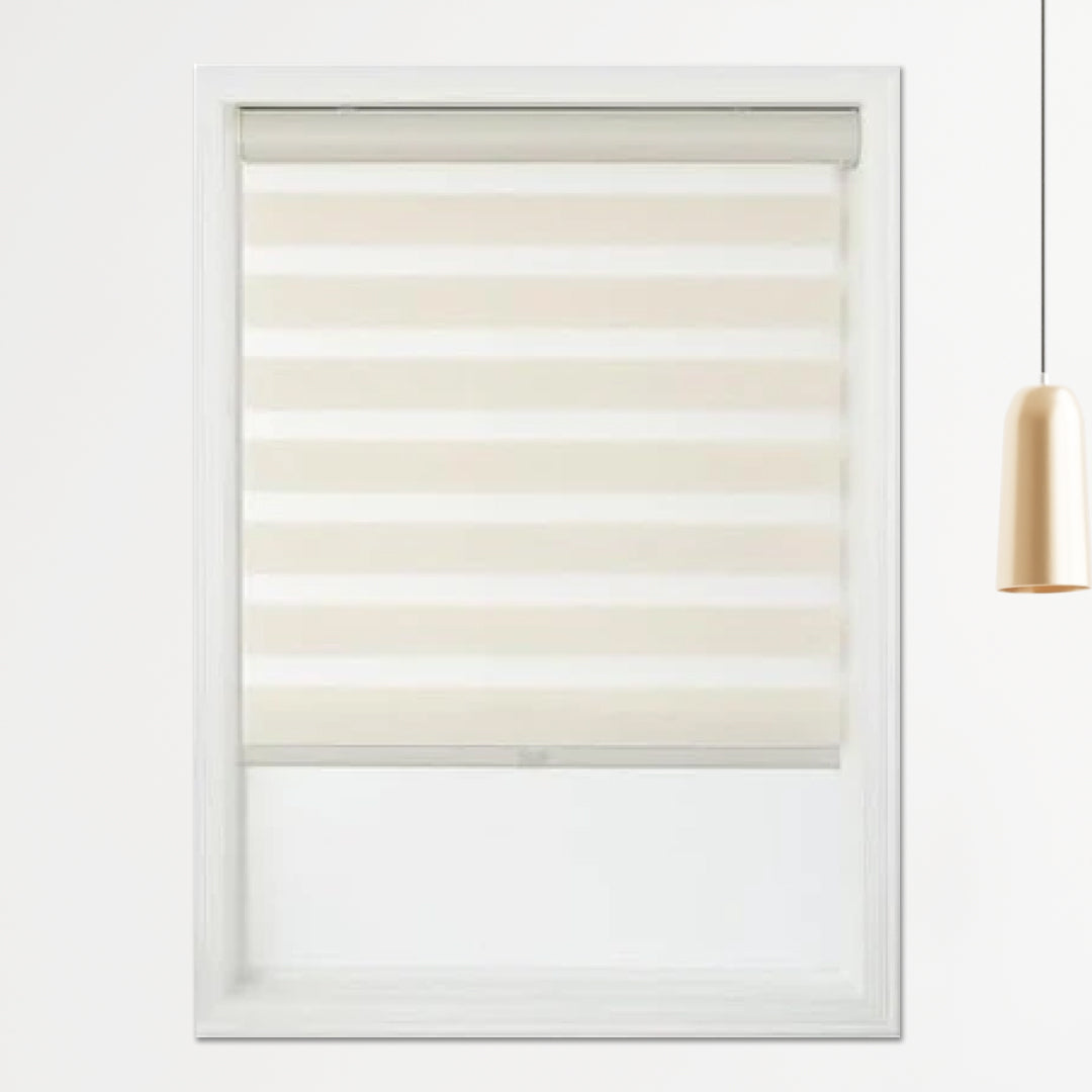 Zebra Blinds - Faux Linen Dual roller blinds