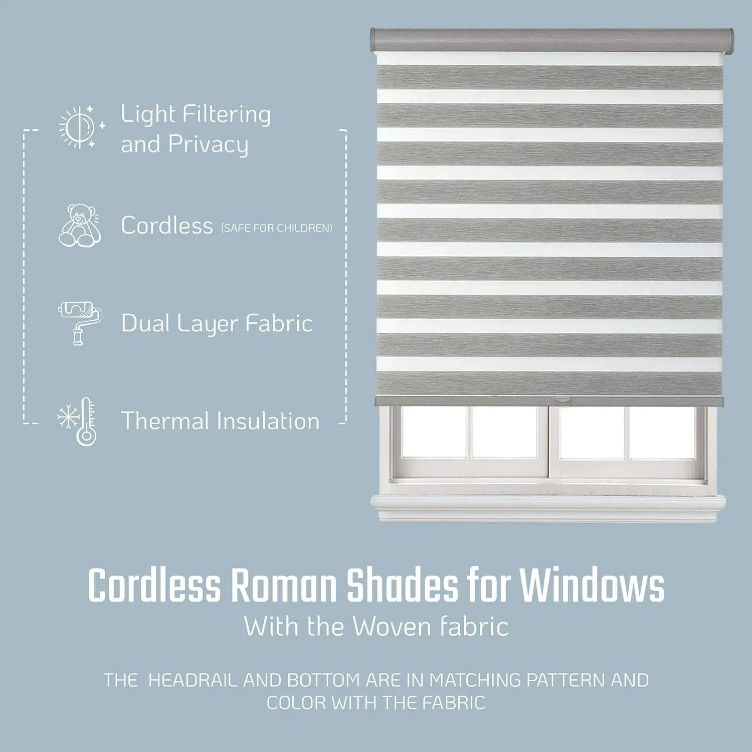 Faux Linen Zebra Shade Shadisfy