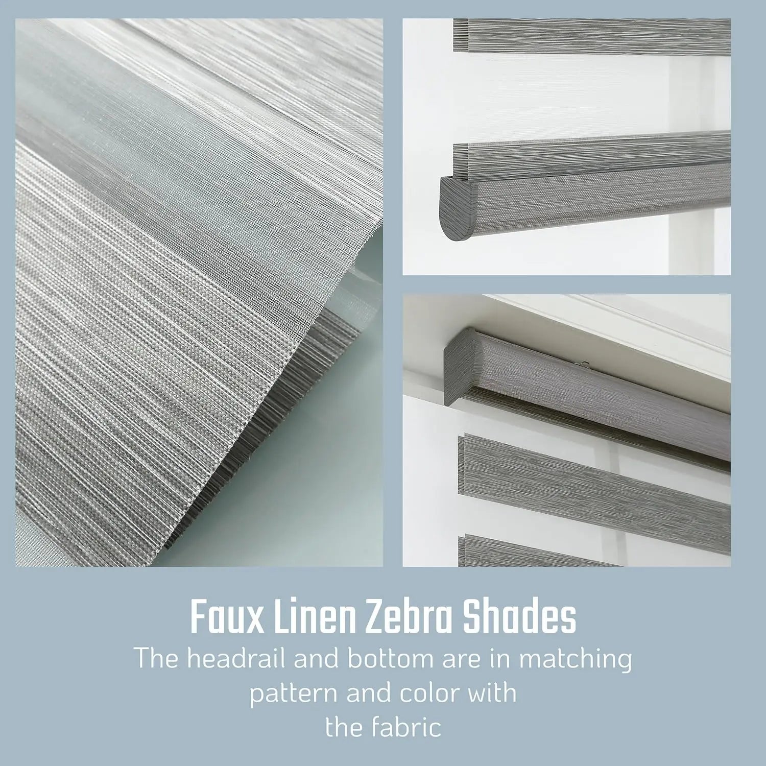 Faux Linen Zebra Shade Shadisfy