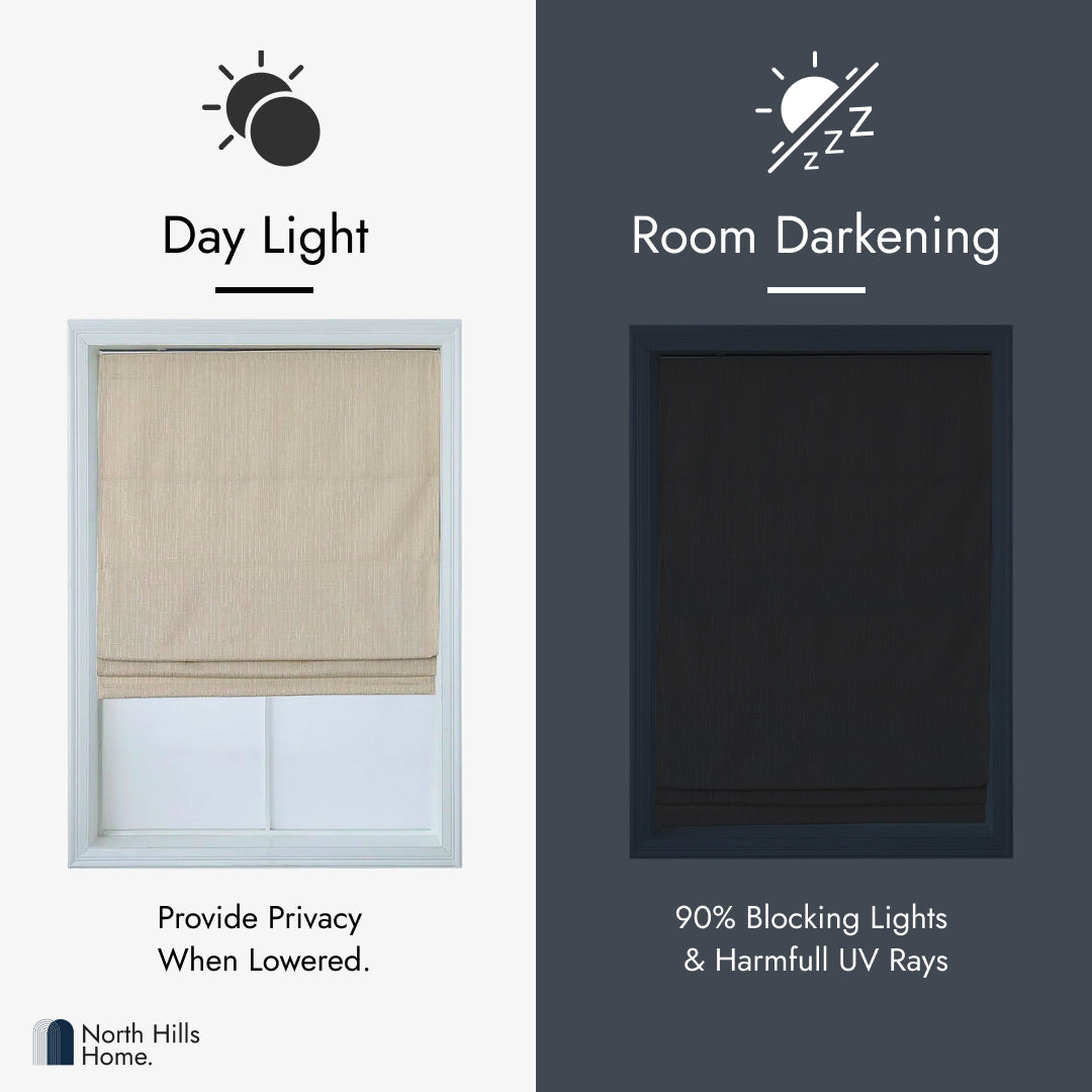 Roman Shades - Polyester Pueblo Room Darkening Roman Blind