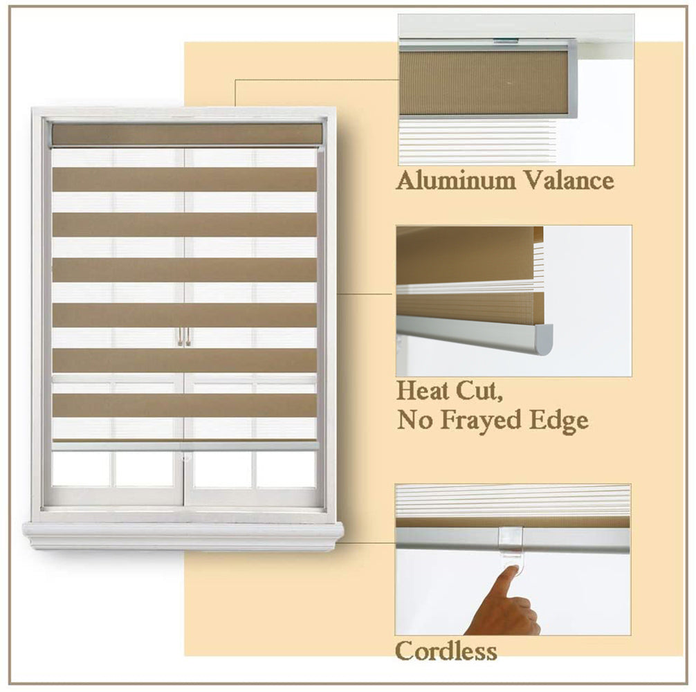 Zebra Blinds - Cordless Dual Roller Blinds